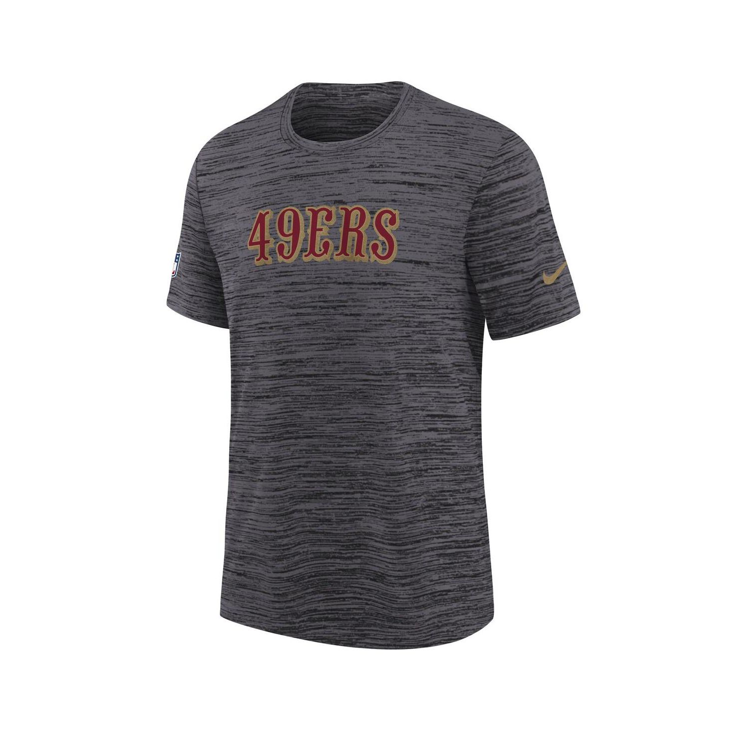 Big Boys and Girls Heather Black San Francisco 49ers 2025 Rivalries Collection Sideline Velocity Dri-FIT T-Shirt