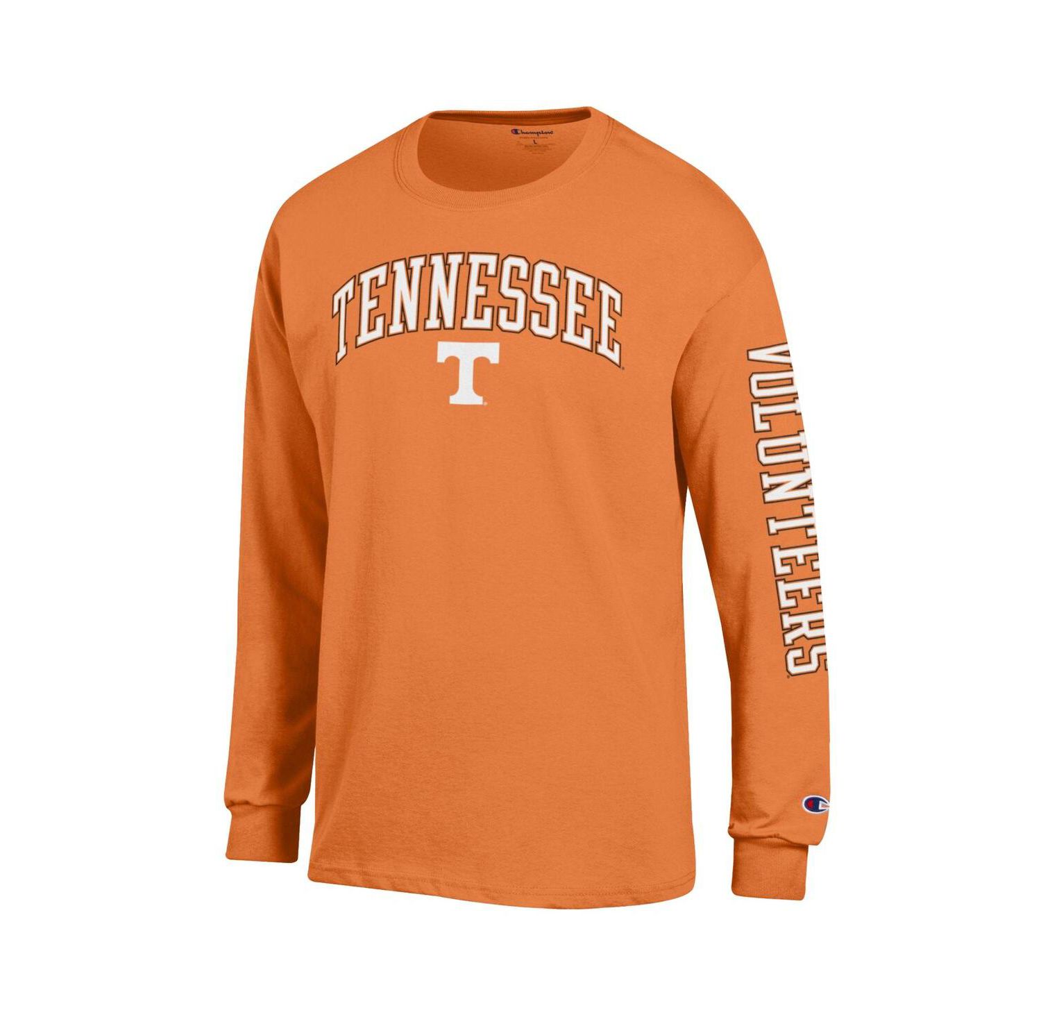 Men's Tennessee Orange Tennessee Volunteers Arch Over Logo 2-Hit Long Sleeve T-Shirt