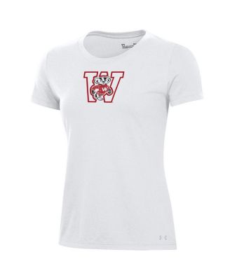 Women's White Wisconsin Badgers Throwback T-Shirt