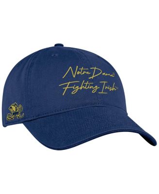 Under Armour - Men's Navy Notre Dame Fighting Irish College Essentials Washed Cotton Blend Adjustable Hat