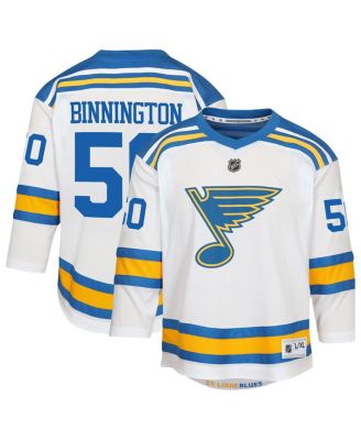 Outerstuff - Big Boys and Girls&nbsp;Binnington White St. Louis Blues Away Replica Player Jersey