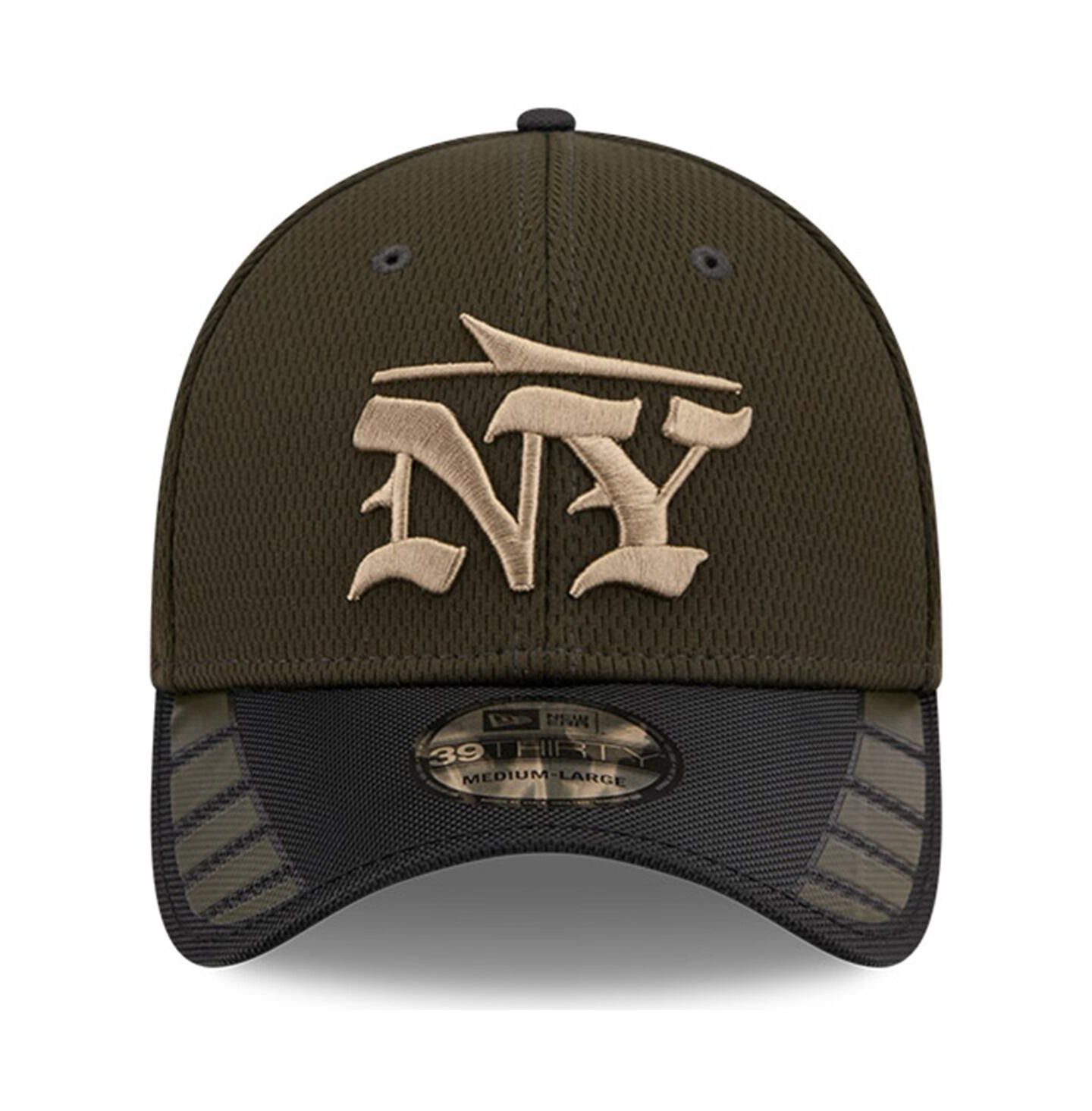 Мужские головные уборы New Era Gotham Green New York Jets 2025 Rivalries Collection Fan Pack 39THIRTY Flex Hat — фото 4