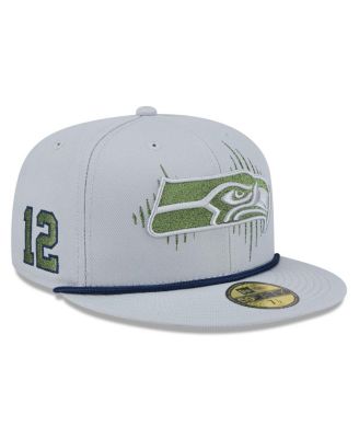 New Era - Men's Wolf Gray Seattle Seahawks 2025 Rivalries Collection Sideline Rope 59FIFTY Fitted Hat