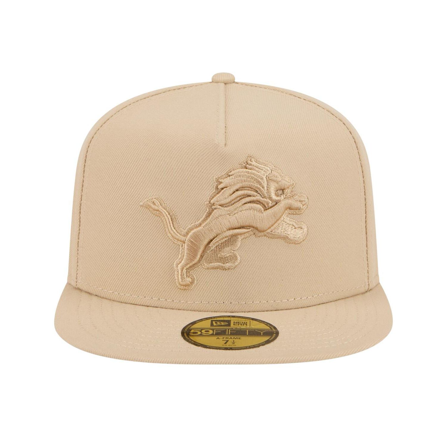 Men's Light Beige Detroit Lions Color Pack A-Frame 59FIFTY Fitted Hat