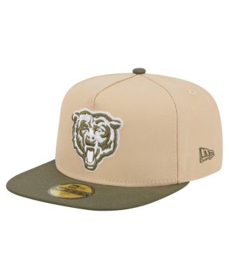 Men's Light Beige/Olive Chicago Bears Color Pack A-Frame 59FIFTY Fitted Hat