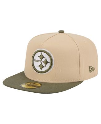 New Era - Men's Beige/Olive Pittsburgh Steelers Color Pack A-Frame 59FIFTY Fitted Hat