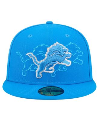 Men's Blue Detroit Lions Tri-Hit 59FIFTY Fitted Hat