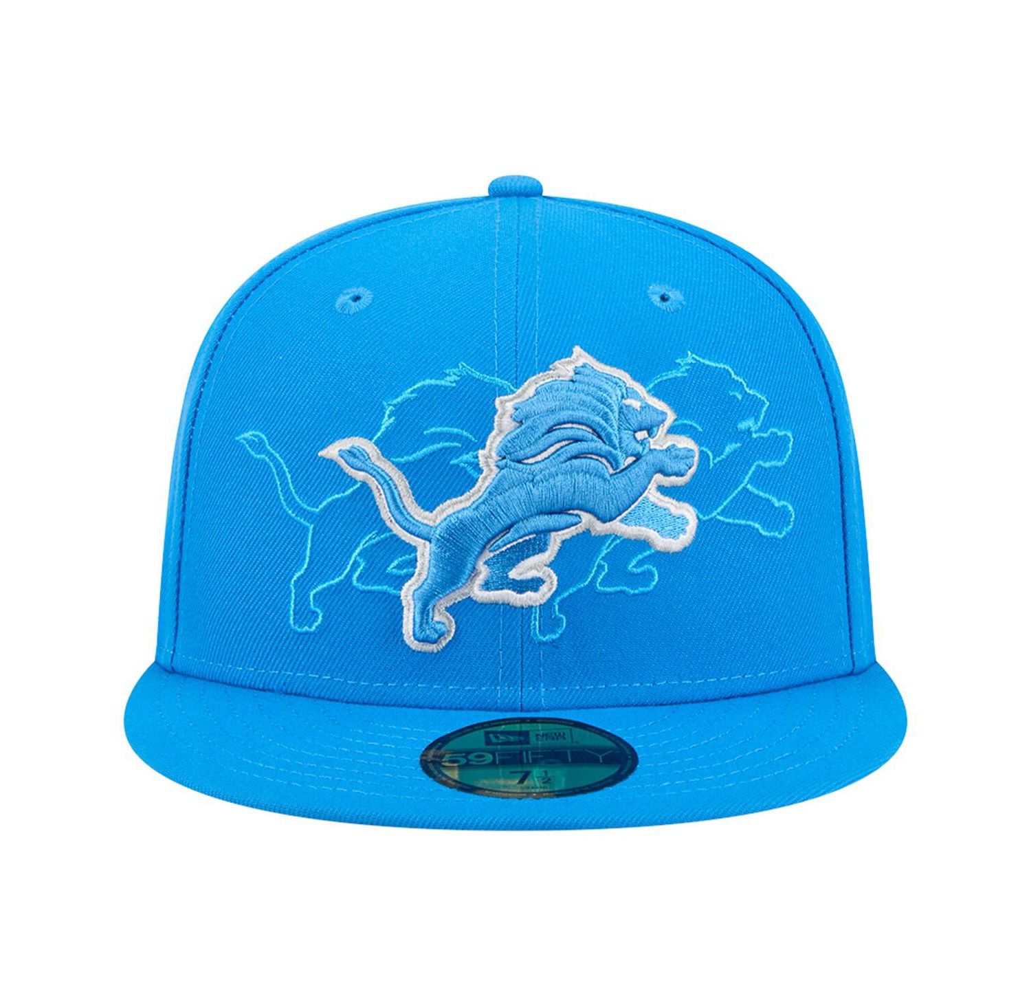 Men's Blue Detroit Lions Tri-Hit 59FIFTY Fitted Hat