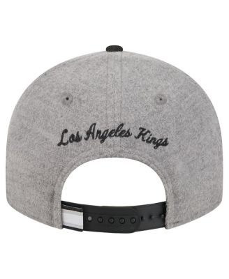 Men's Gray/Black Los Angeles Kings Wool Pin Low Profile 9FIFTY Snapback Hat
