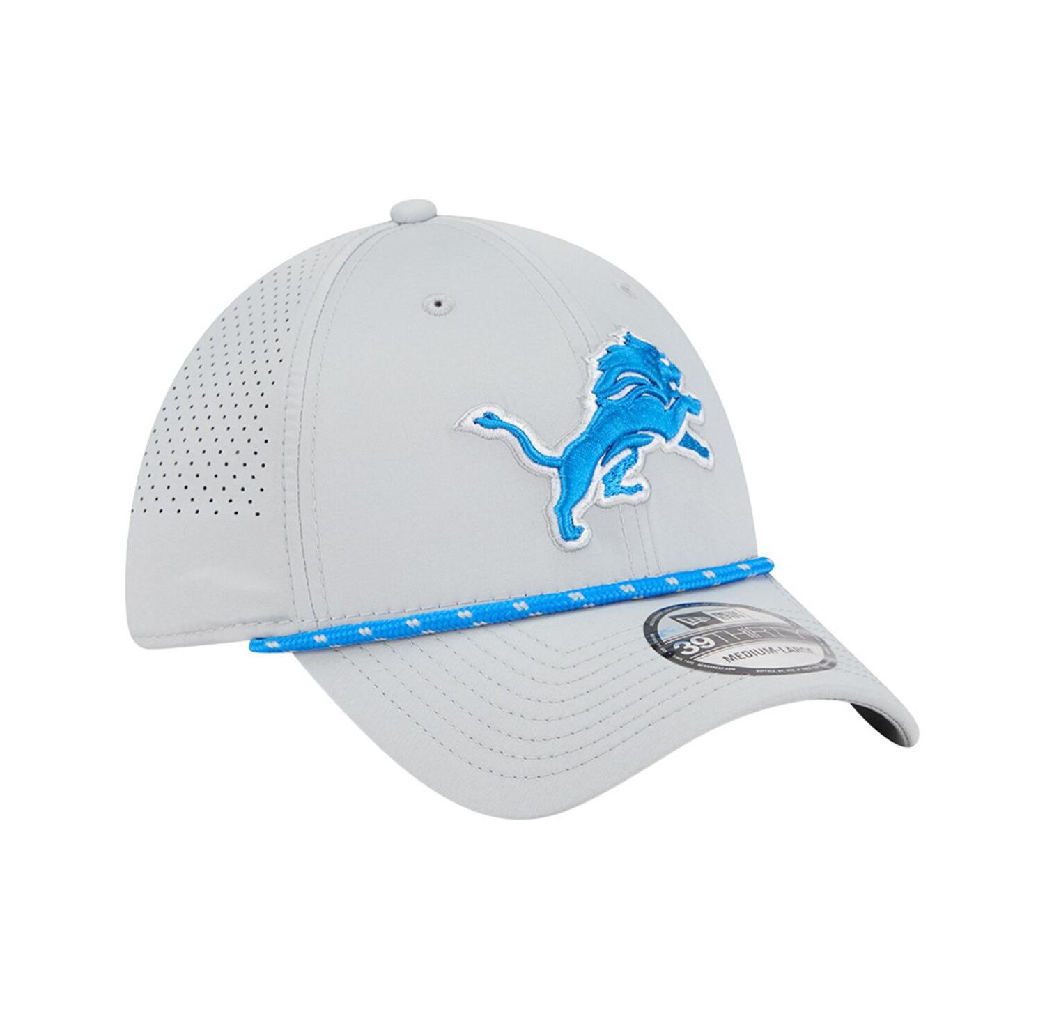 Men's Blue Detroit Lions Perforated 39THIRTY Flex Hat