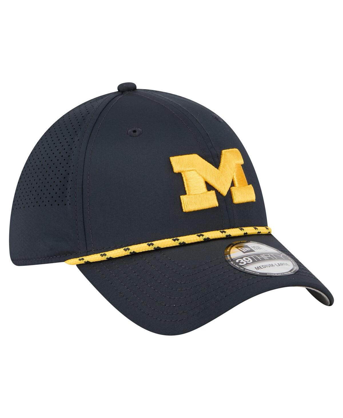 New Era Men's Navy Michigan Wolverines Rope 39THIRTY Flex Hat