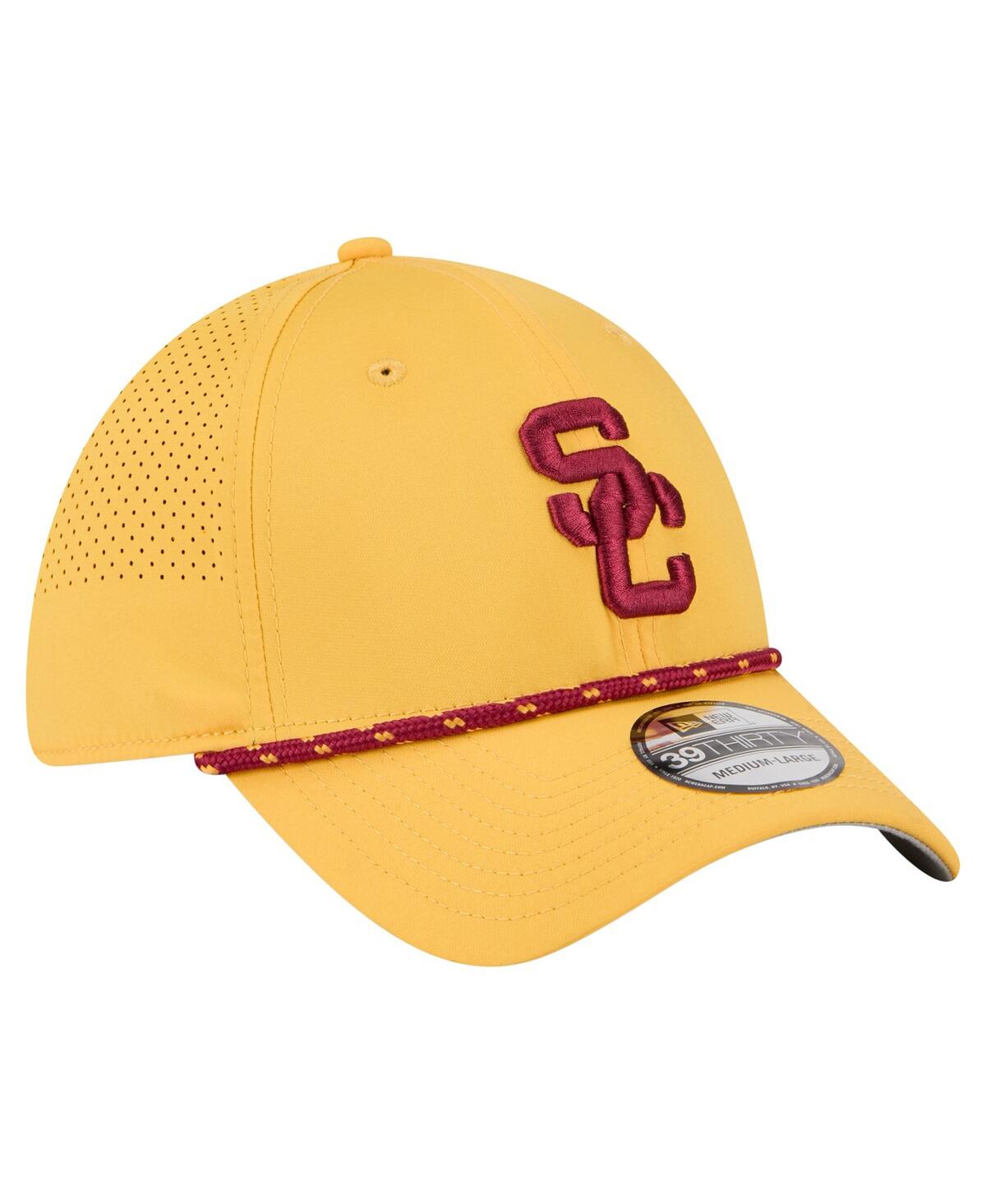 New Era Men's Gold Usc Trojans Rope 39thirty Flex Hat In Yellow