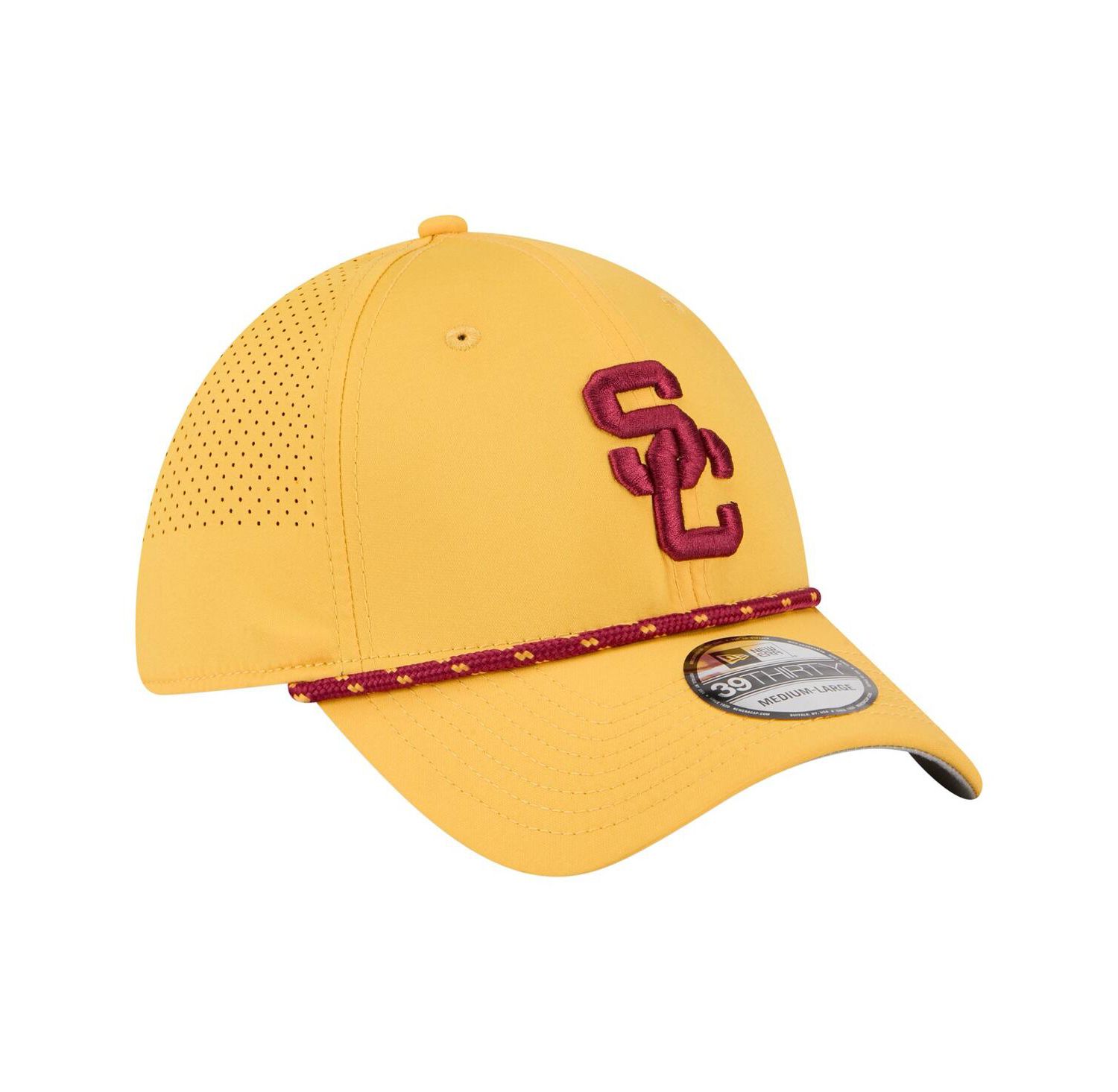 Men's Gold USC Trojans Rope 39THIRTY Flex Hat