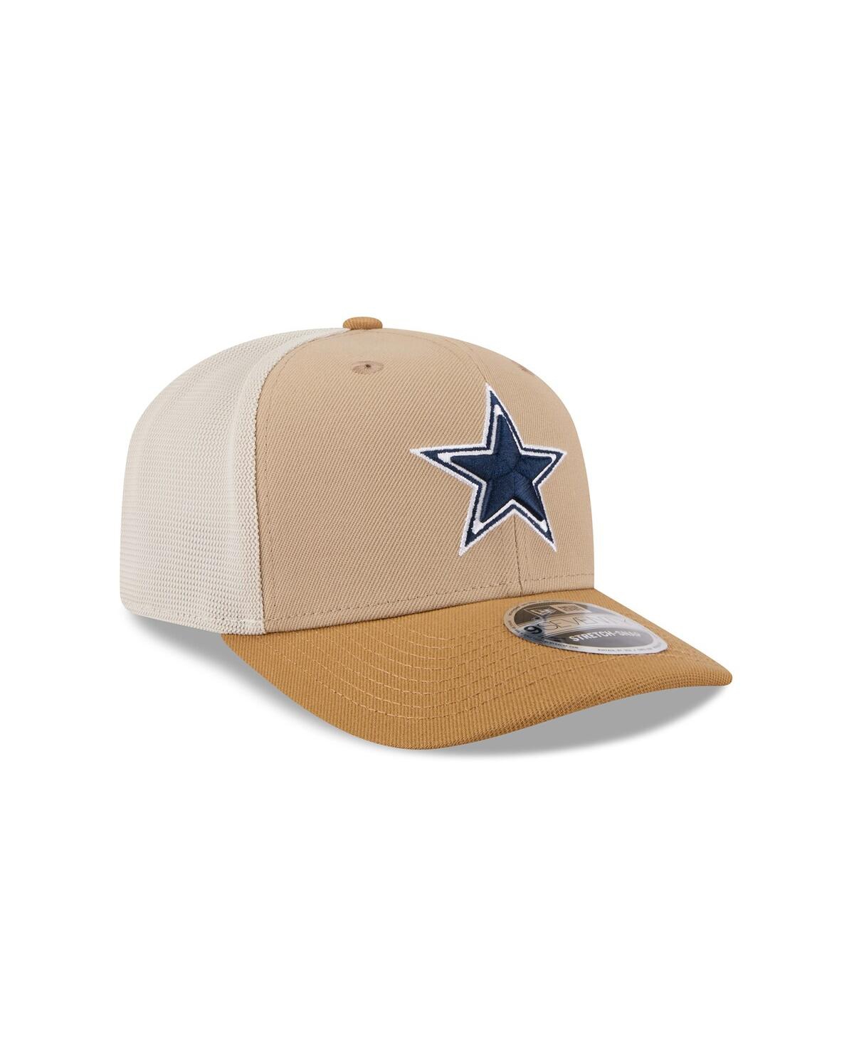 New Era Men's Light Beige Dallas Cowboys Two-tone Trucker 9seventy Adjustable Hat In Brown