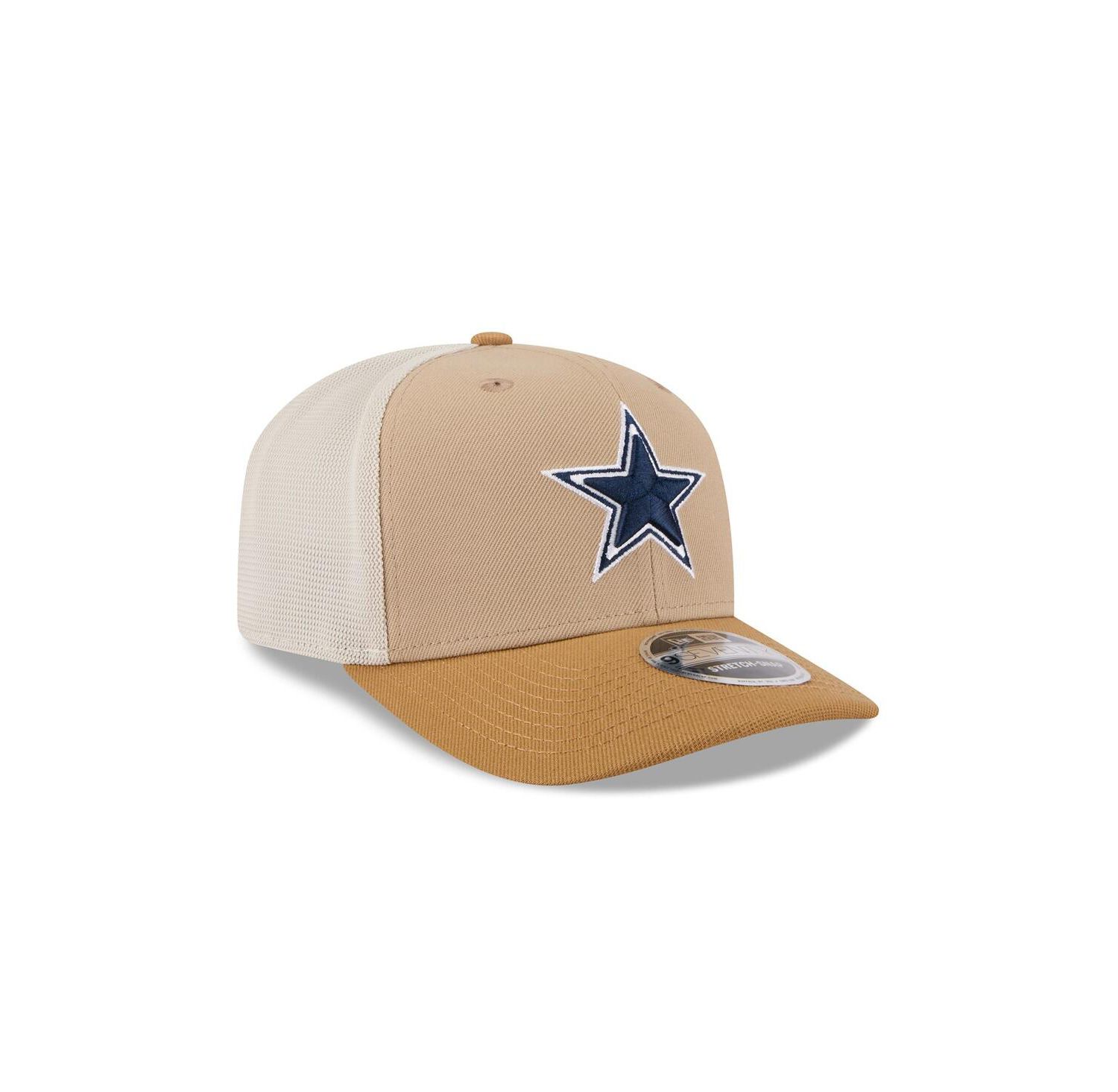 Men's Light Beige Dallas Cowboys Two-Tone Trucker 9SEVENTY Adjustable Hat