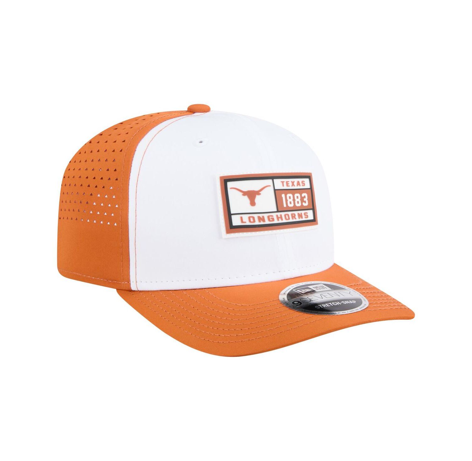 Men's White/Texas Orange Texas Longhorns Perforated Patched 9SEVENTY Adjustable Hat