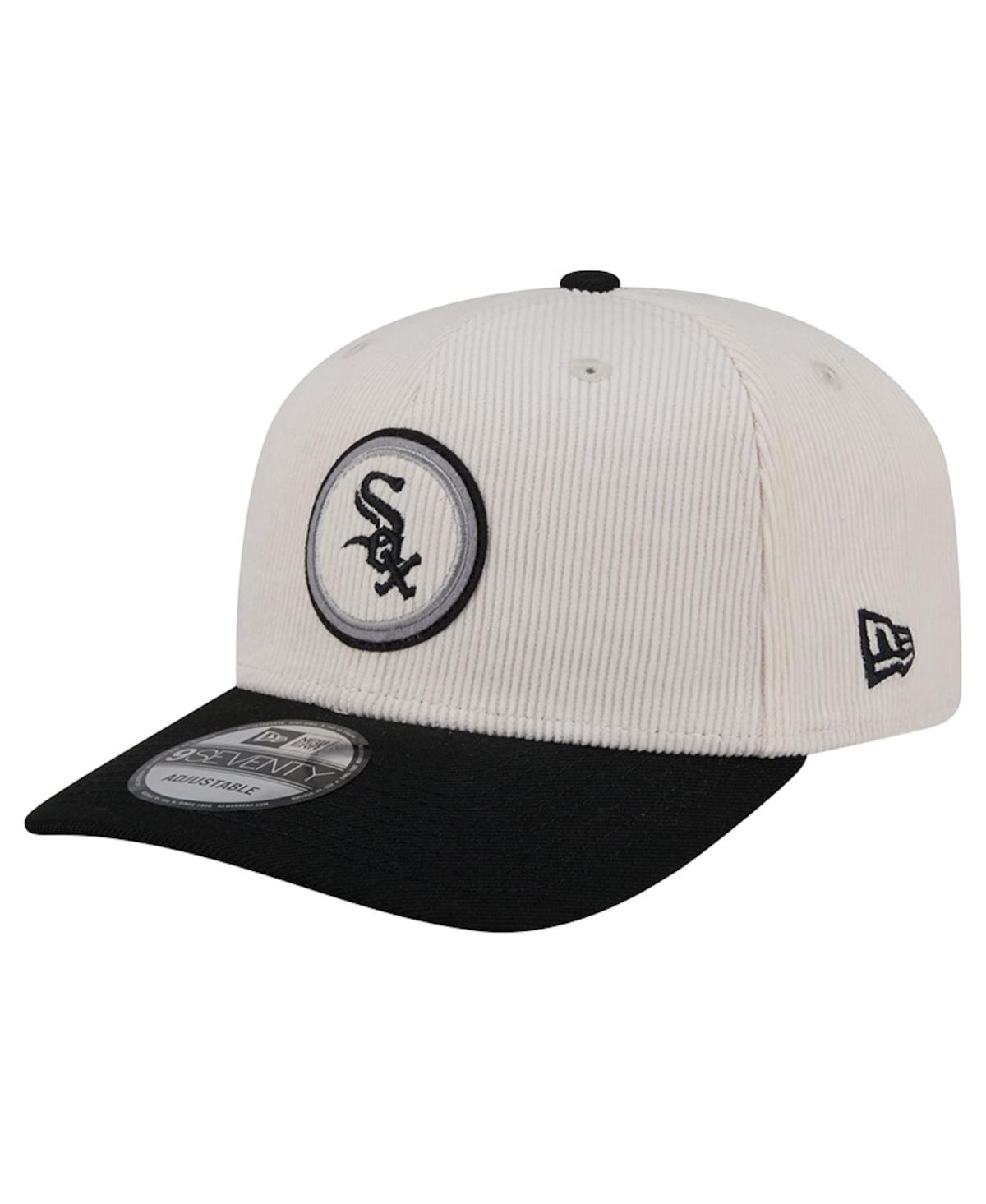 New Era Men's Cream/black Chicago White Sox Loyal 9seventy Adjustable Hat In White