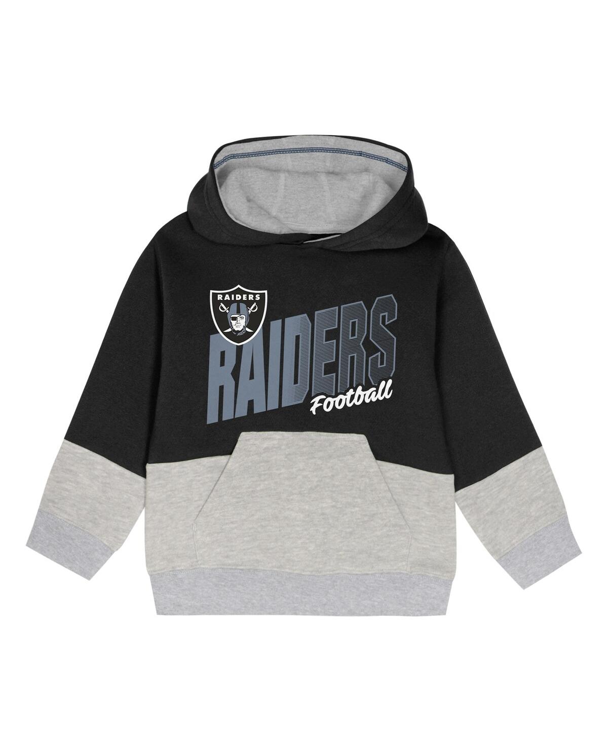 Outerstuff Toddler 2-piece Orange Denver Broncos Lineman Fleece Hoodie And Pants Set In Black