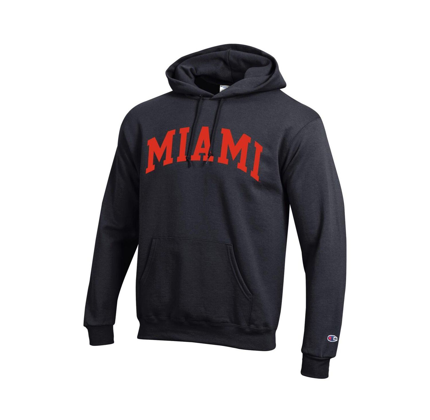 Men's Green Miami Hurricanes Basic Arch Fleece Pullover Hoodie