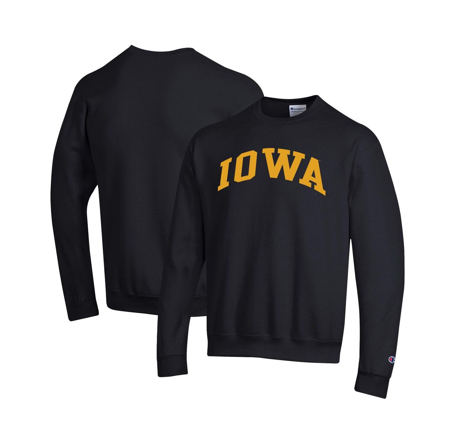 Men's Gold Iowa Hawkeyes Basic Arch Fleece Pullover Sweatshirt