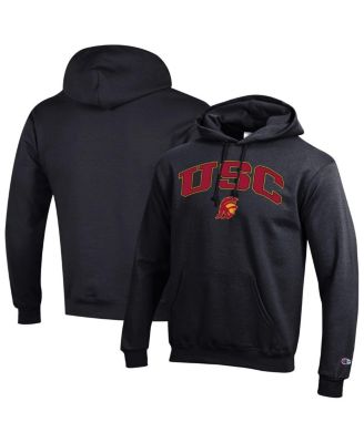 Champion - Men's Black USC Trojans Arch Over Logo Pullover Hoodie