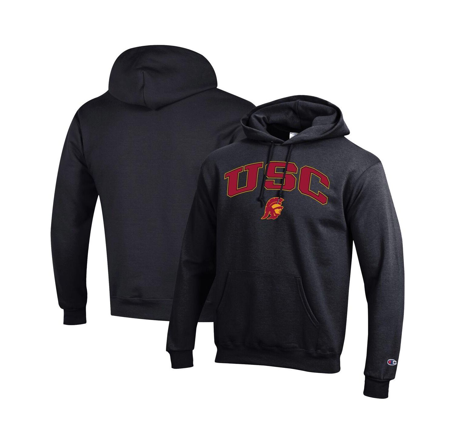 Men's Crimson USC Trojans Arched Logo Fleece Pullover Hoodie