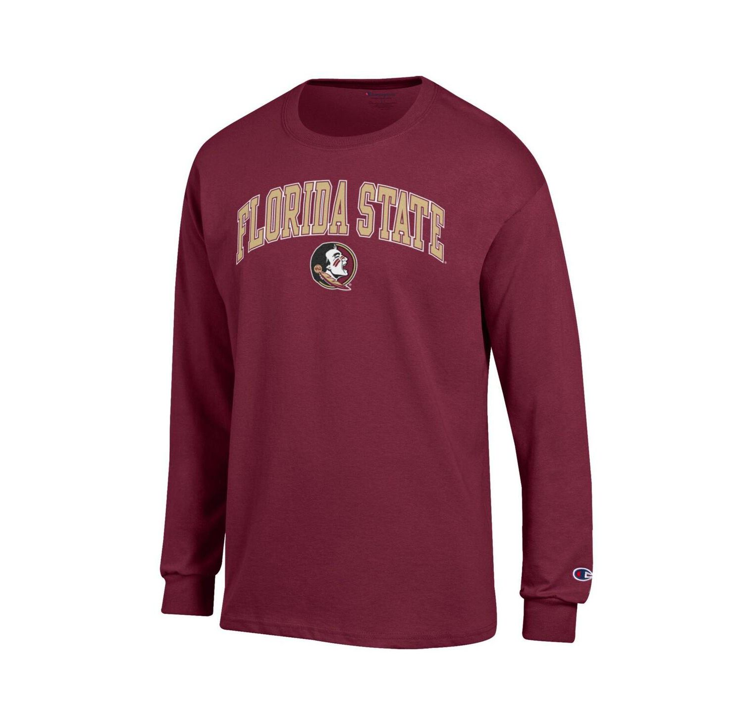 Men's Garnet Florida State Seminoles Arch Over Logo Long Sleeve T-Shirt