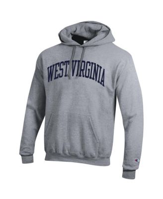 Men's Heather Gray West Virginia Mountaineers Basic Arch Fleece Pullover Hoodie