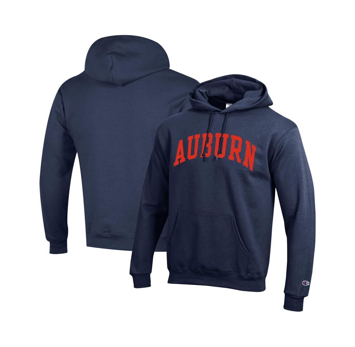 Men's Navy Auburn Tigers Basic Arch Fleece Pullover Hoodie