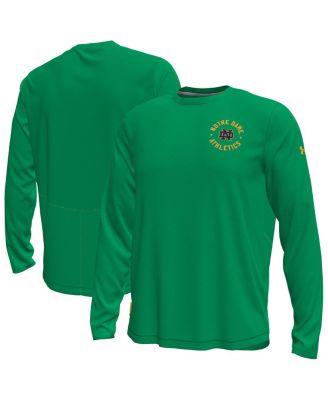 Under Armour - Men's Kelly Green Notre Dame Fighting Irish Sideline Knockout Long-Sleeve T-Shirt