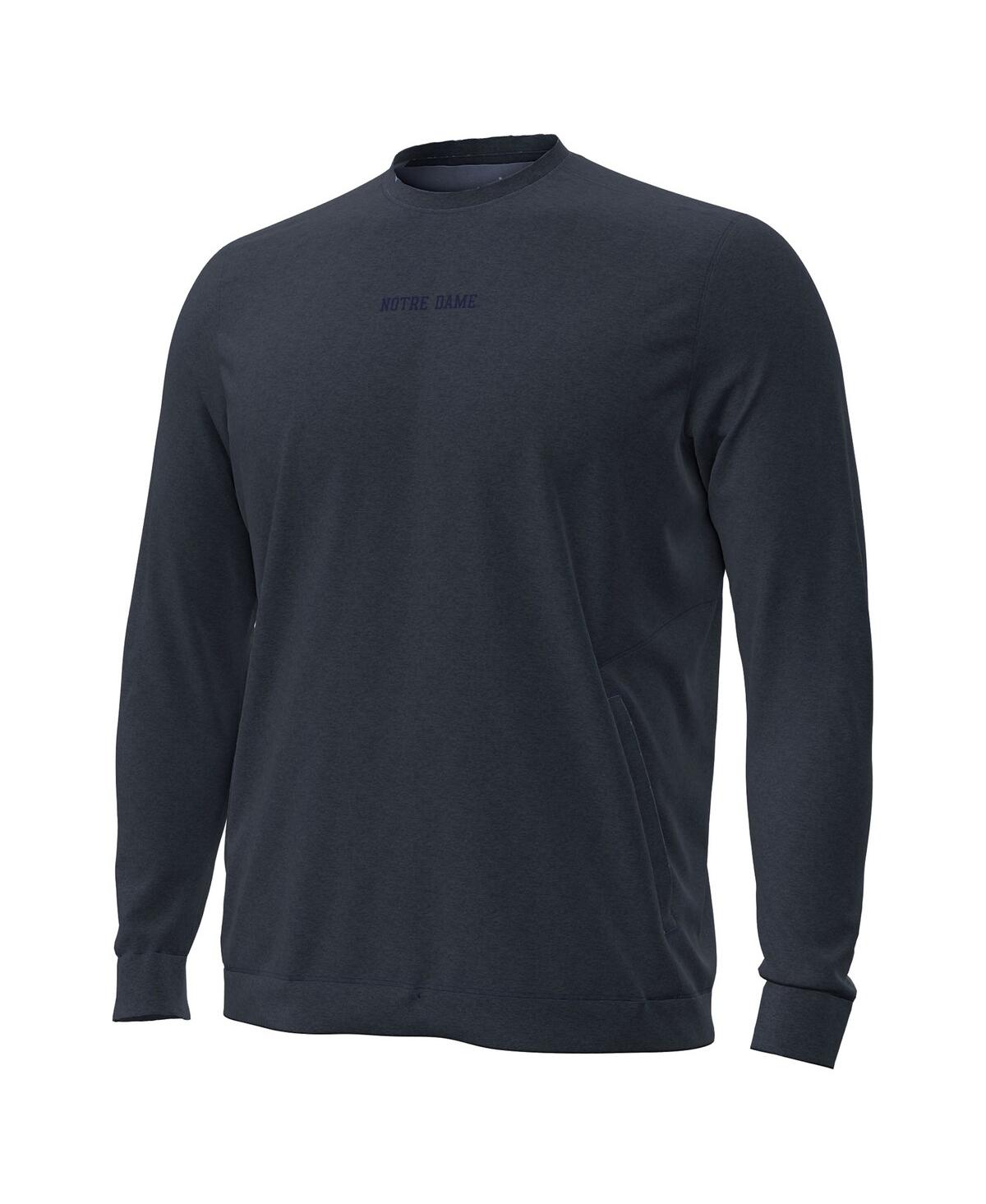 Under Armour Men's Navy Notre Dame Fighting Irish Sideline Meridian Cold Weather Sweatshirt In Blue