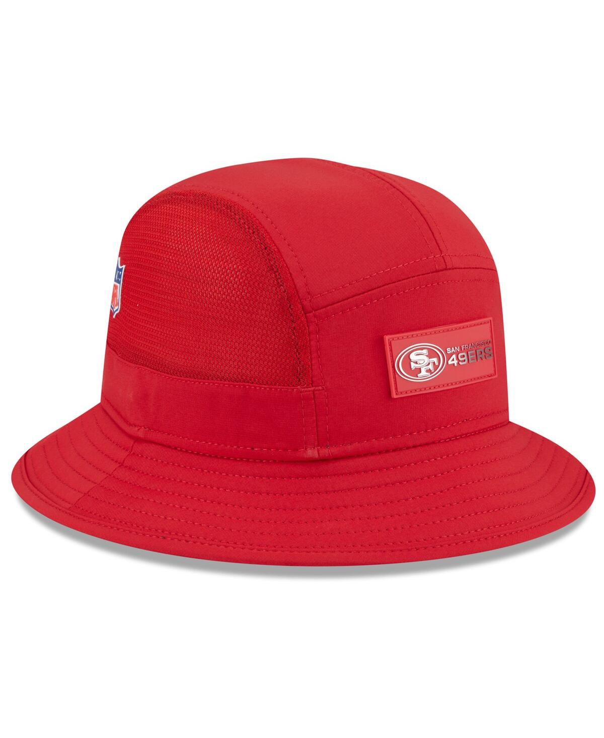 New Era Men's Scarlet San Francisco 49ers 2025 Sideline Bucket Hat In Red