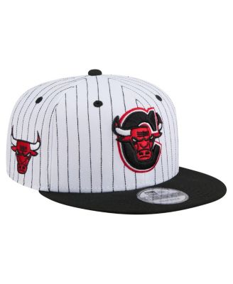 New Era - Men's White Chicago Bulls Deceptor Pinstripe 9FIFTY Snapback Hat