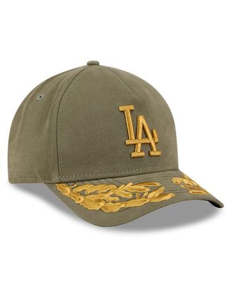 Men's Olive Los Angeles Dodgers A-Frame 9FORTY Adjustable Hat