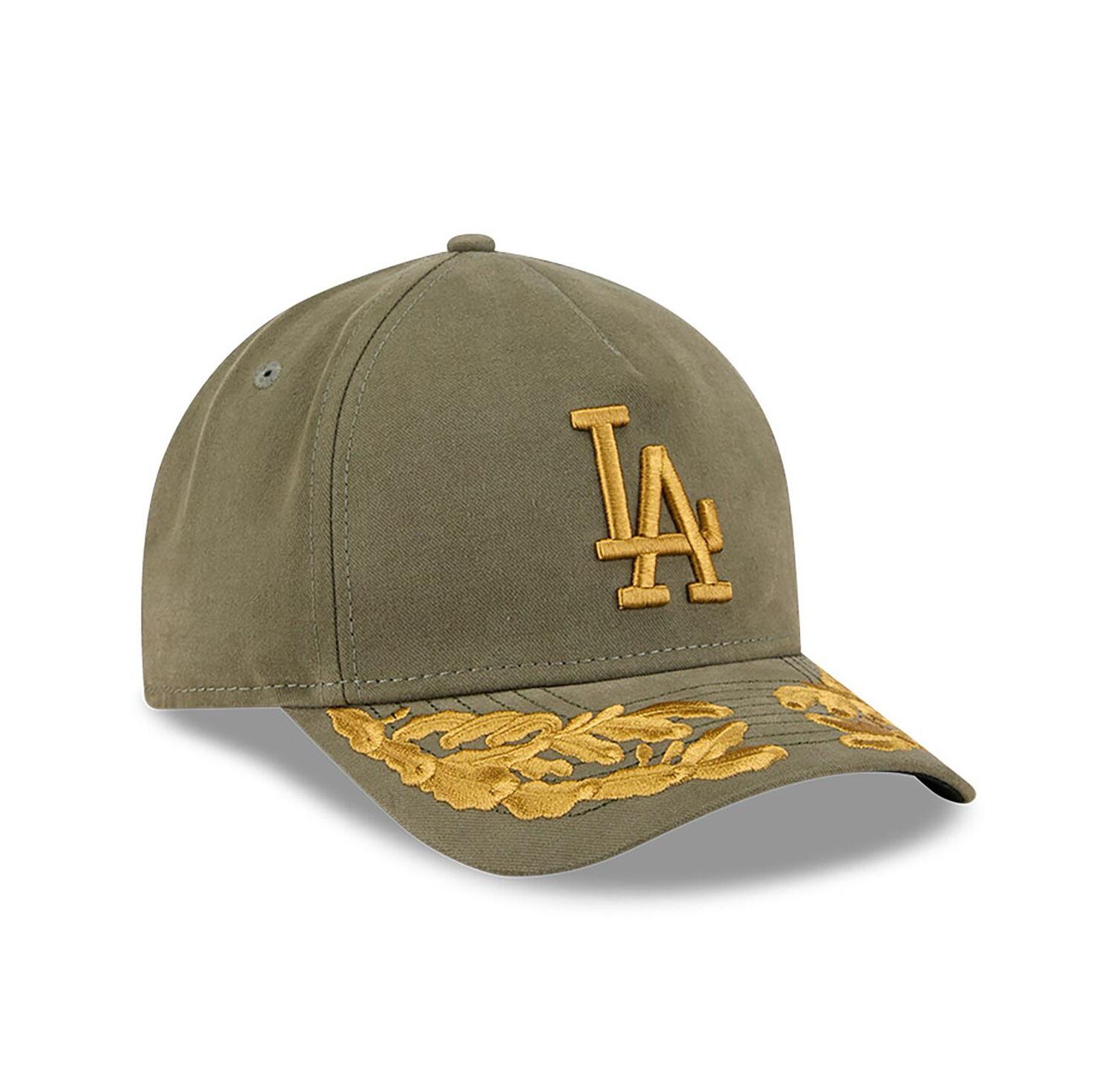 Men's Olive Los Angeles Dodgers A-Frame 9FORTY Adjustable Hat