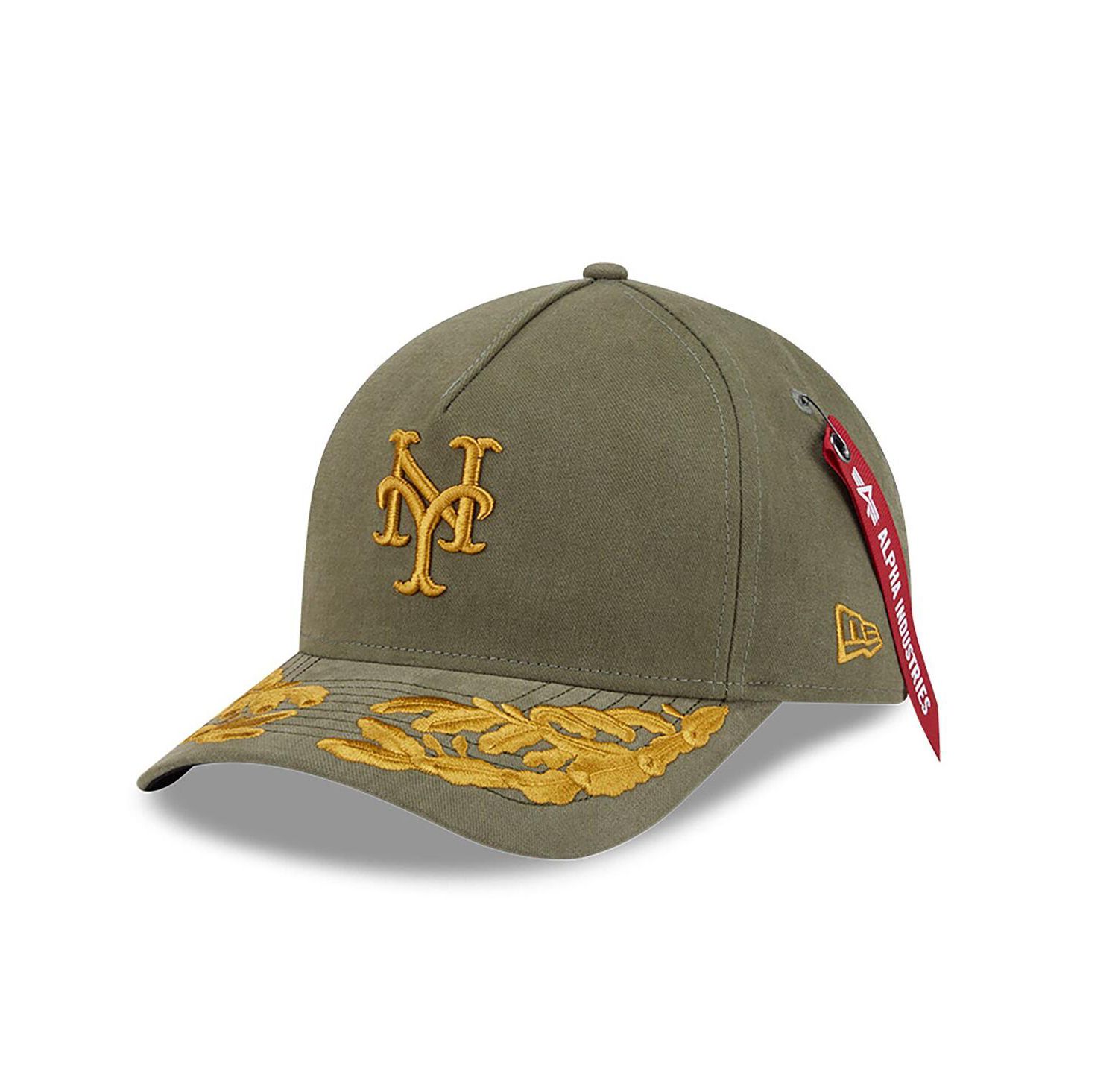 Men's Olive New York Mets A-Frame 9FORTY Adjustable Hat