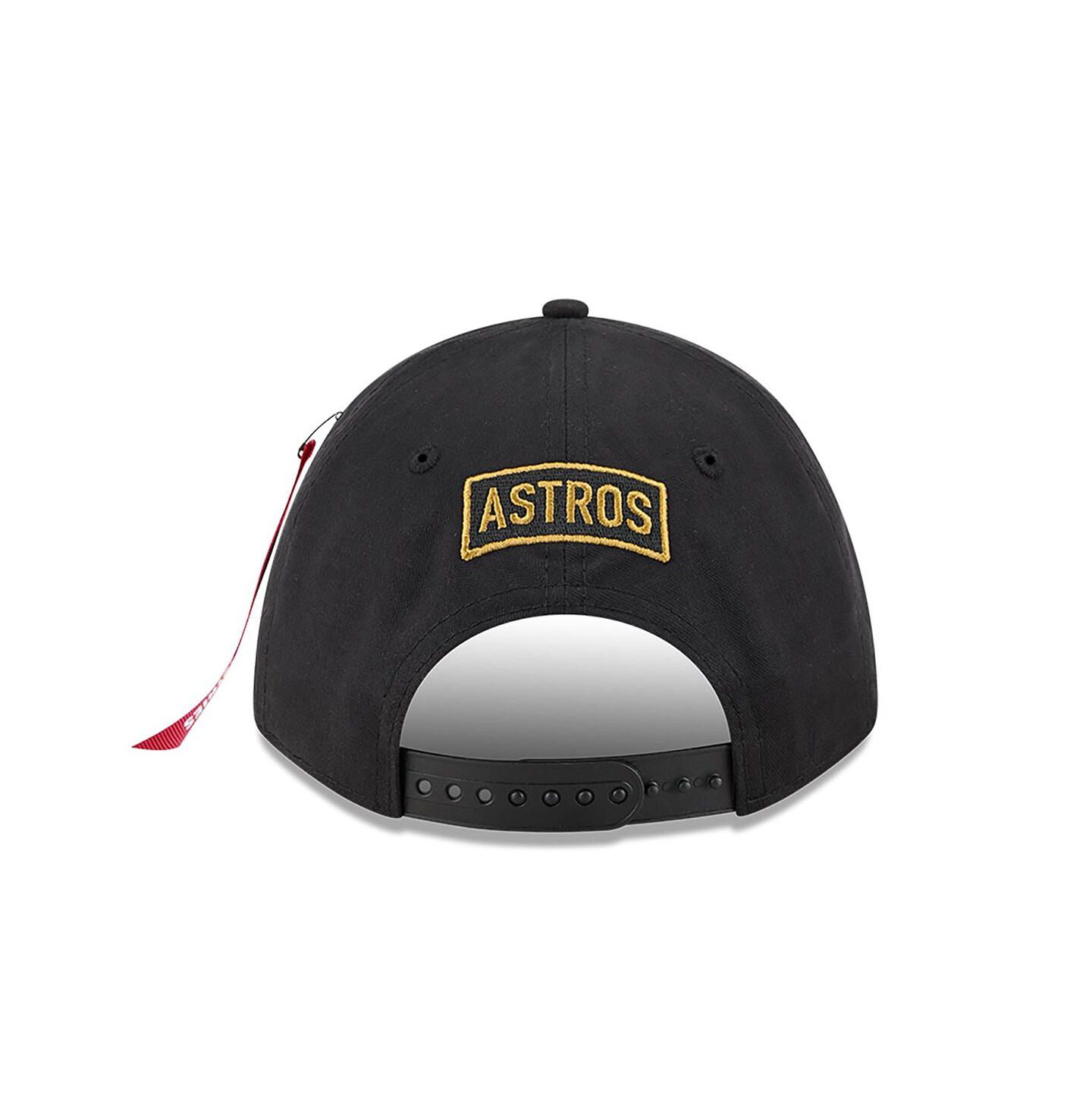 Мужская кепка New Era Black Houston Astros A-Frame 9FORTY Adjustable Hat — фото 4