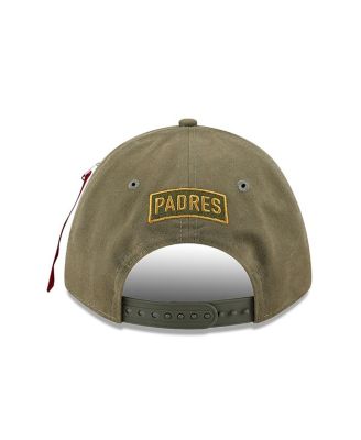 Men's Olive San Diego Padres A-Frame 9FORTY Adjustable Hat