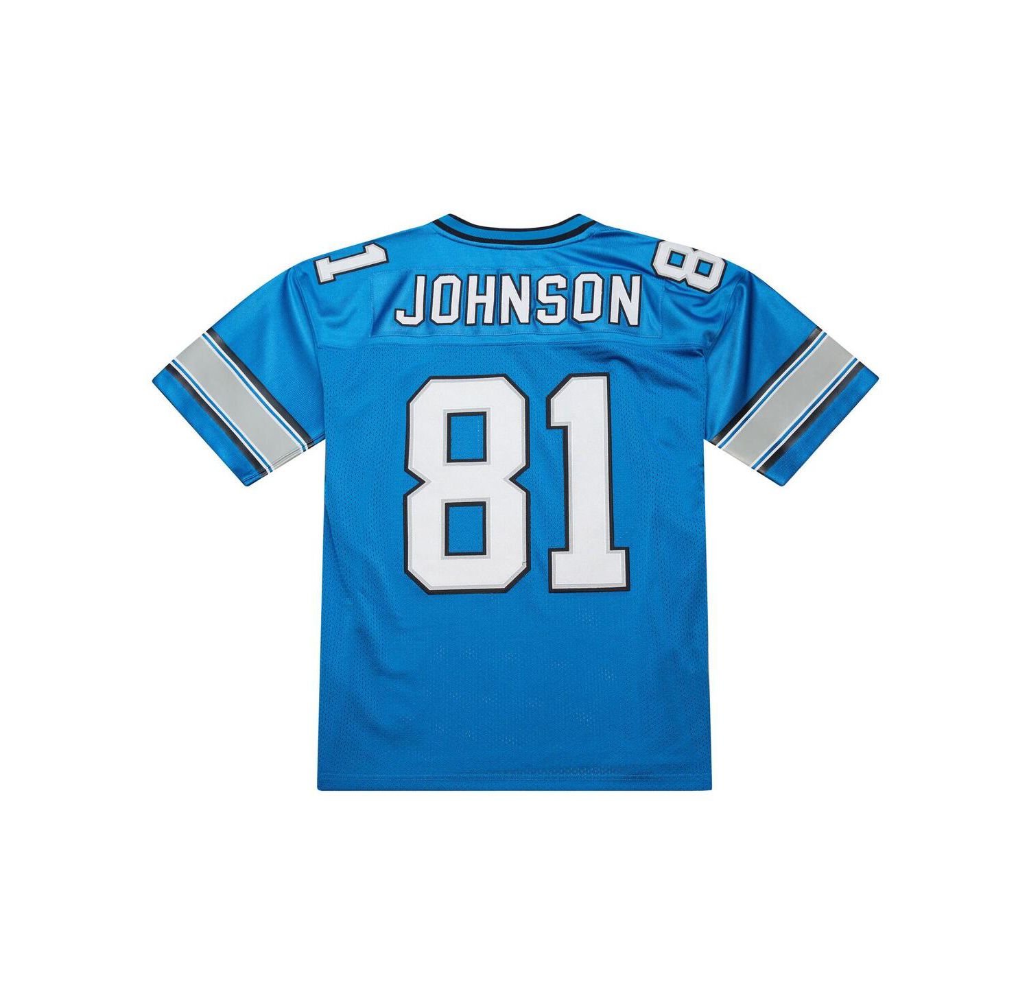 Men's Calvin Johnson Blue Detroit Lions 2007 Authentic Throwback Retired Player Jersey