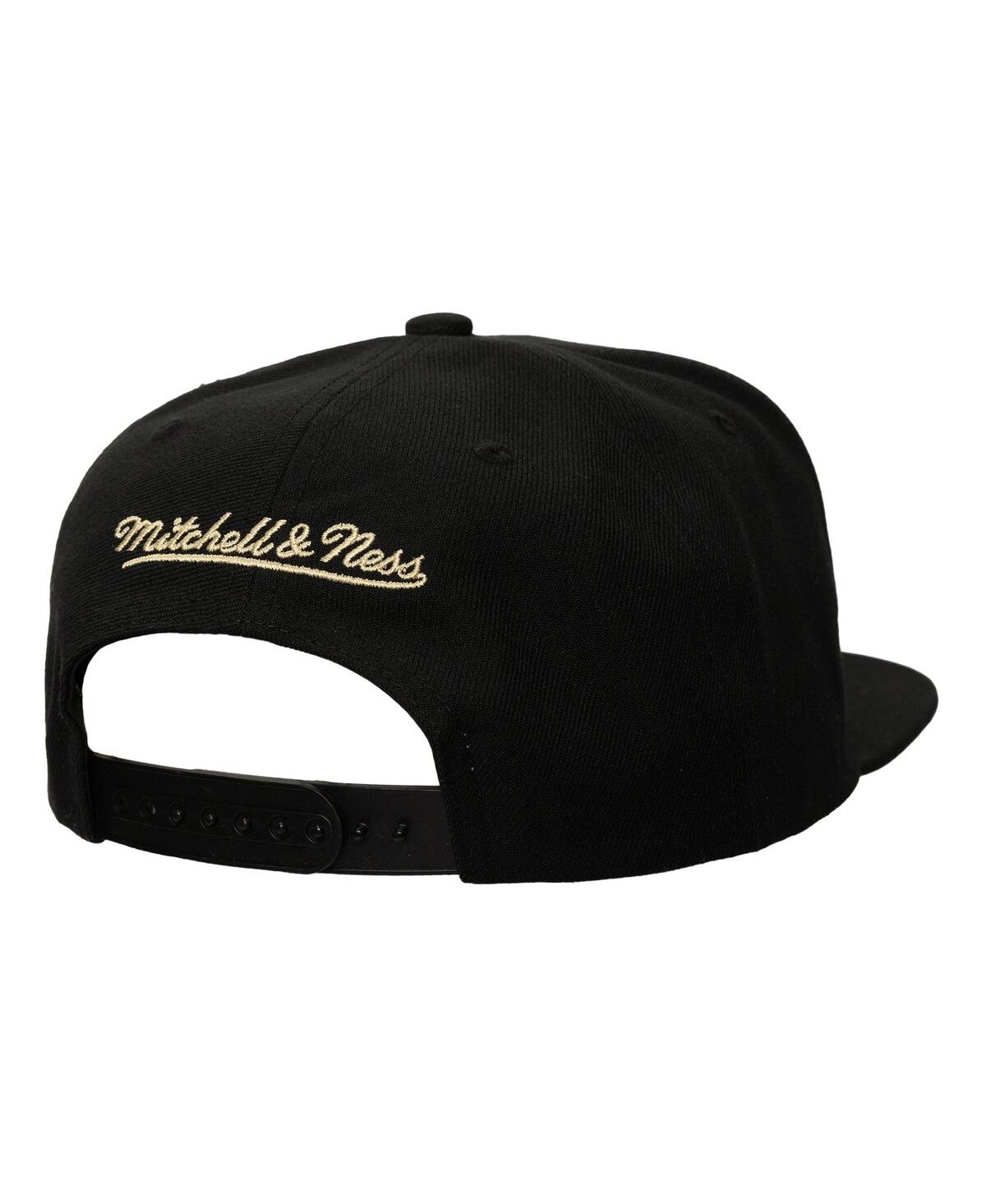 Mitchell & Ness Men's Black Dallas Cowboys Cream Script Snapback Hat