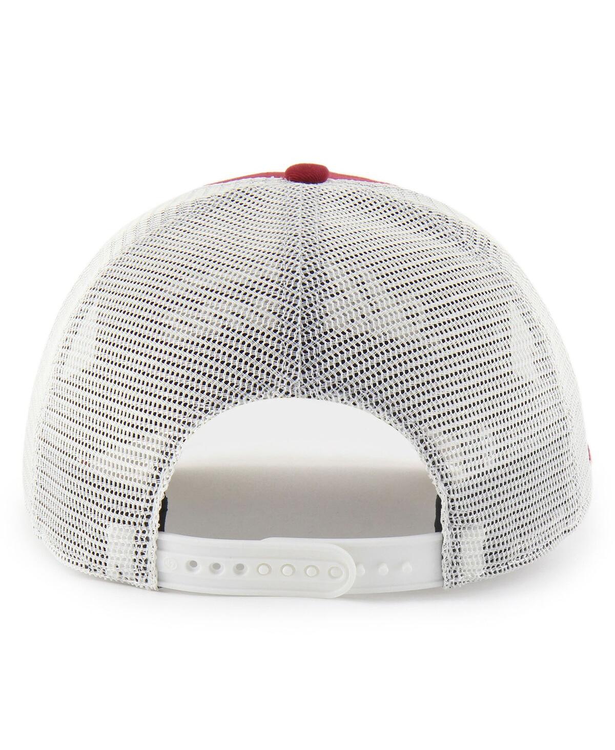 47 Brand Men's And Women's Crimson Indiana Hoosiers Contemporary Basics Foundation Trucker Hitch Adjustable H In Burgundy