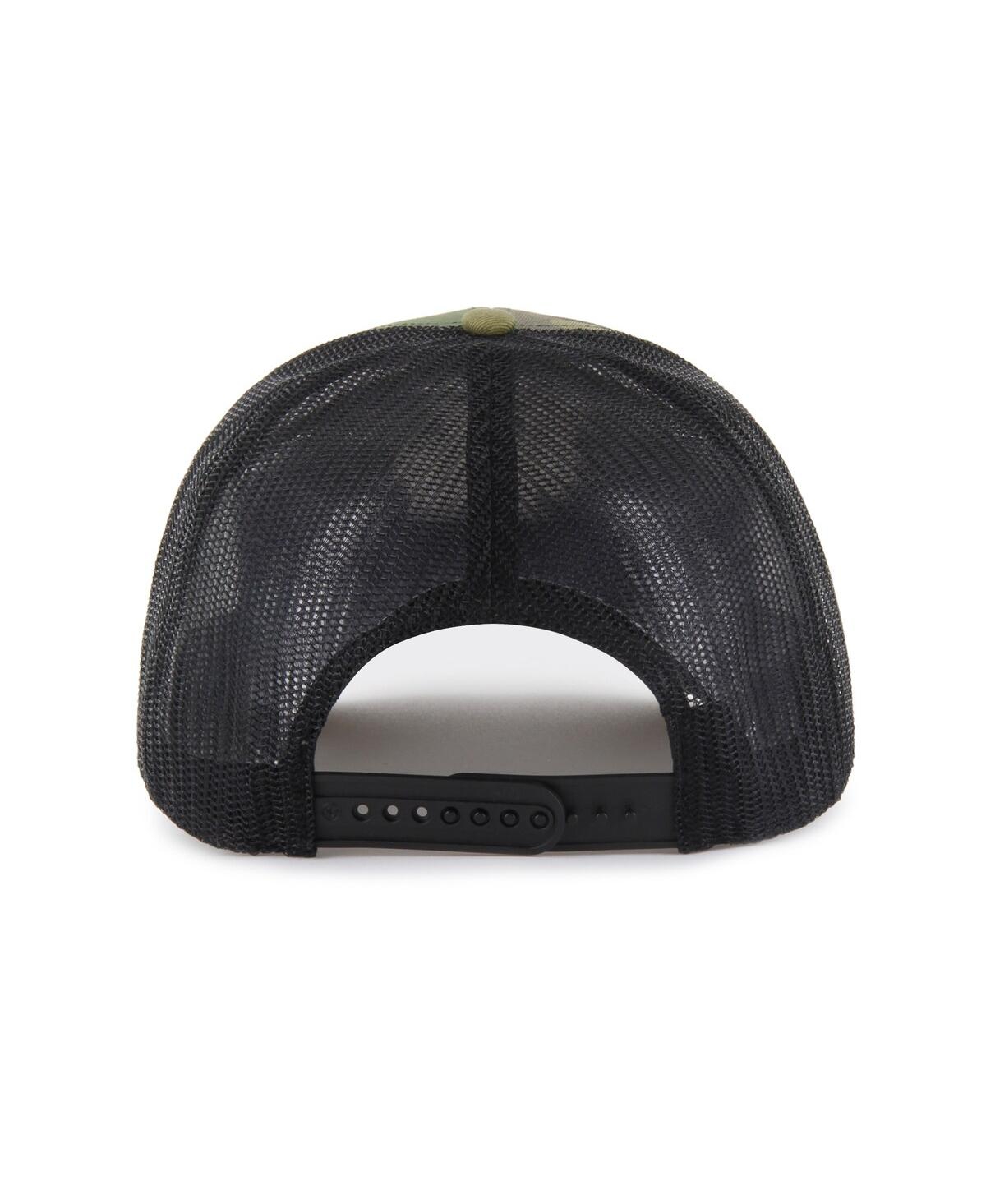 47 Brand Men's Camo/black Los Angeles Kings Trucker Adjustable Hat In Green