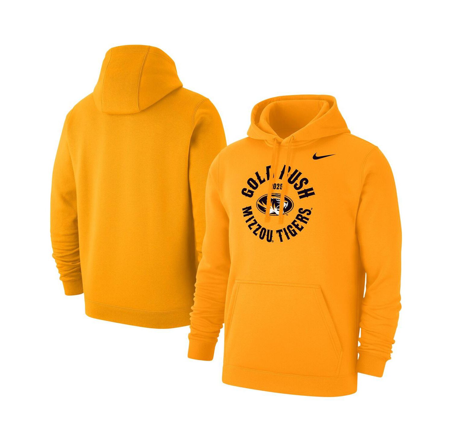 Men's Gold Missouri Tigers 2025 Gold Rush Club Fleece Hoodie