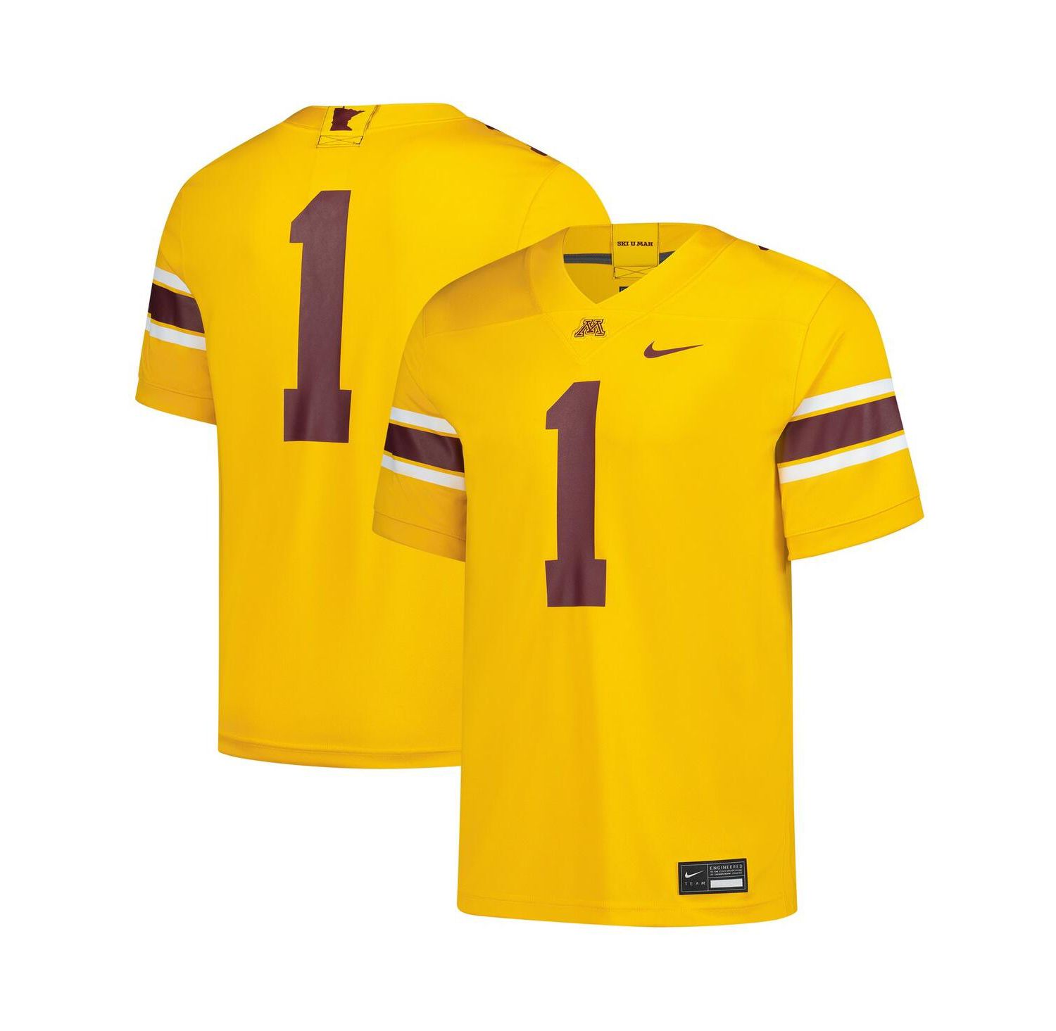 Men's 1 Gold Minnesota Golden Gophers Untouchable Replica Game Jersey