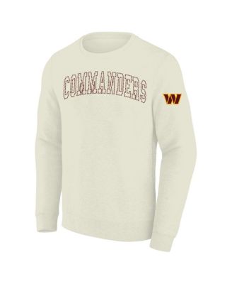 Men's Cream Washington Commanders Big Tall Fleece Sweatshirt