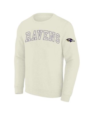 Men's Cream Baltimore Ravens Big Tall Fleece Sweatshirt