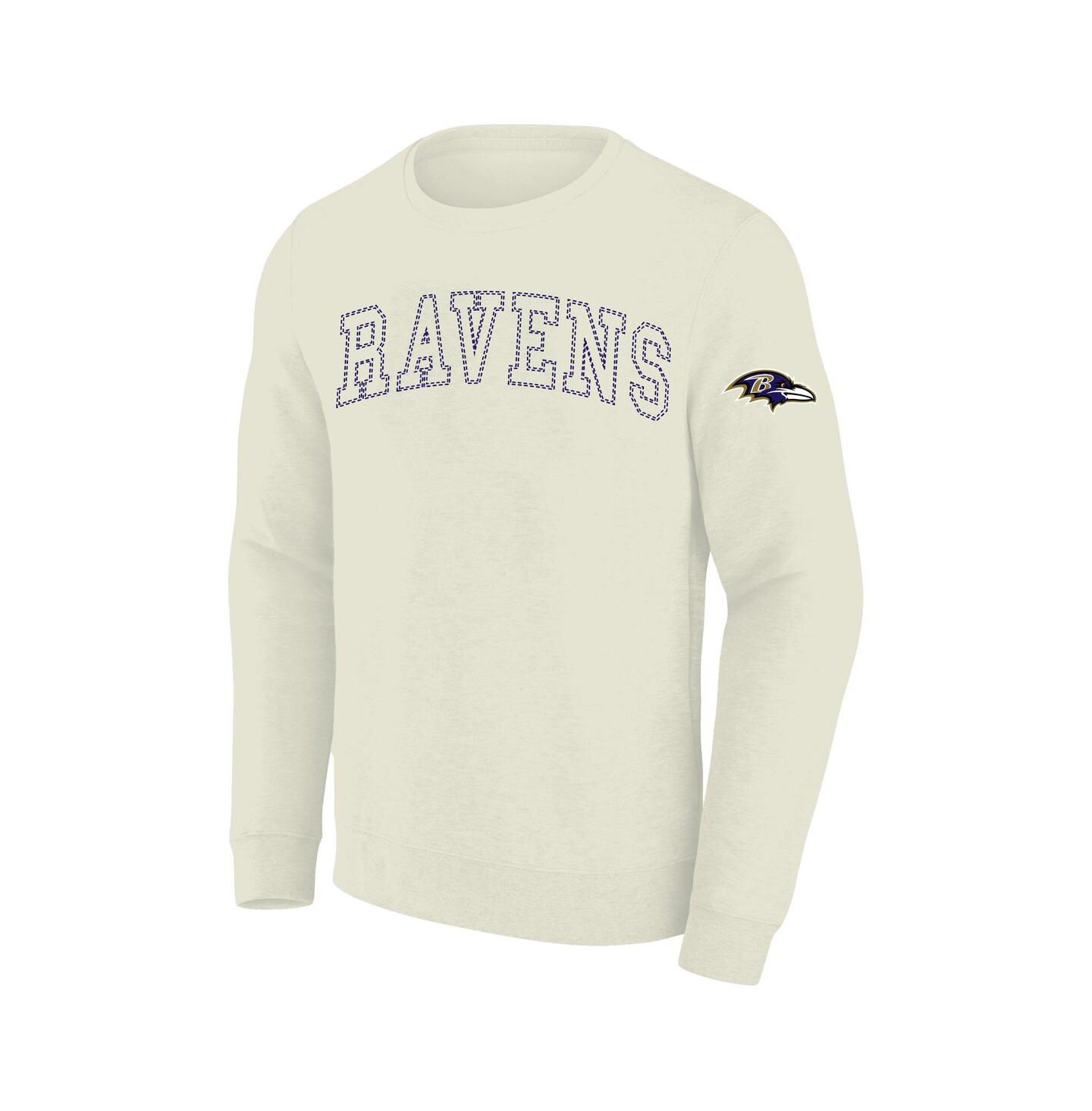 Мужская толстовка Profile Cream Baltimore Ravens Big & Tall Fleece — фото 3