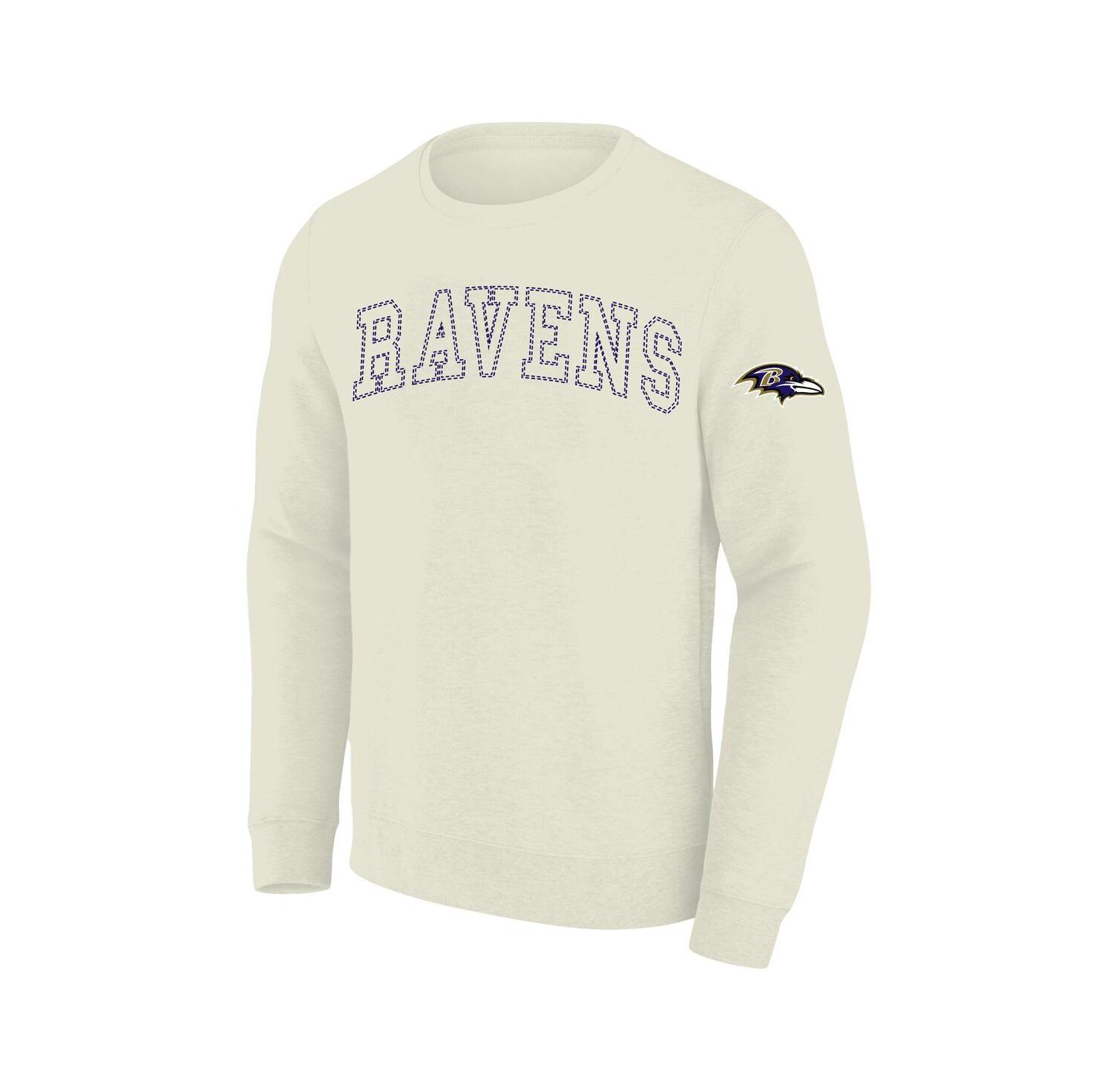 Men's Cream Baltimore Ravens Big & Tall Fleece Sweatshirt