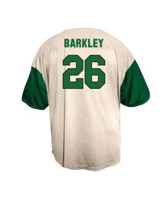 Men's Saquon Barkley Cream Philadelphia Eagles Big Tall Baseball Button-Up Shirt