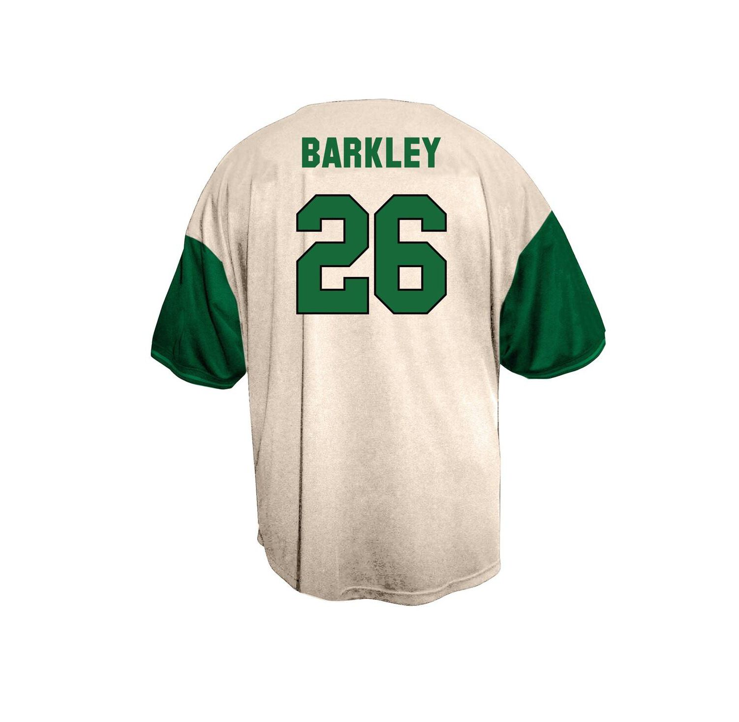 Men's Saquon Barkley Cream Philadelphia Eagles Big & Tall Baseball Button-Up Shirt
